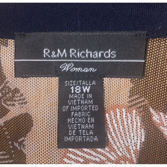 R&M Richard’s 18W Beautiful Sheer Woman’s Cardigan - Picture 5 of 12